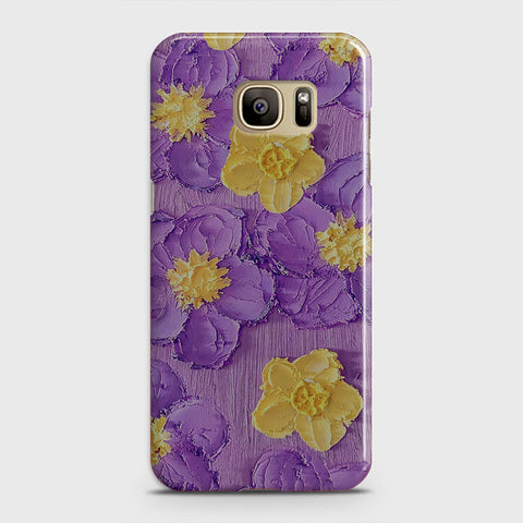 Samsung Galaxy Note 7 Cover - Floral Series - Design 8 - Purple & Yellow - Matte Finish - Snap On Hard Case with LifeTime Colors Guarantee