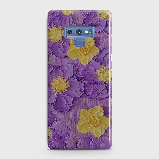 Samsung Galaxy Note 9 Cover - Floral Series - Design 8 - Purple & Yellow - Matte Finish - Snap On Hard Case with LifeTime Colors Guarantee