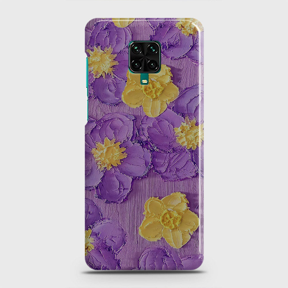 Xiaomi Redmi Note 9 Pro Cover - Floral Series - Design 8 - Purple & Yellow - Matte Finish - Snap On Hard Case with LifeTime Colors Guarantee