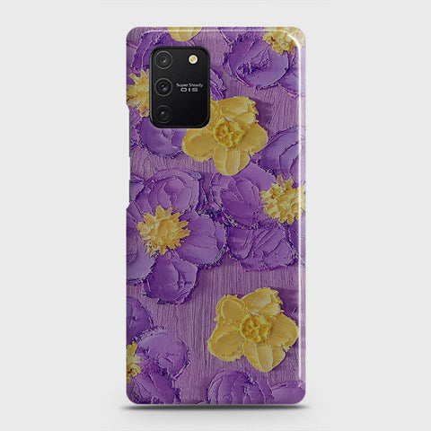 Samsung Galaxy S10 Lite Cover - Floral Series - Design 8 - Purple & Yellow - Matte Finish - Snap On Hard Case with LifeTime Colors Guarantee