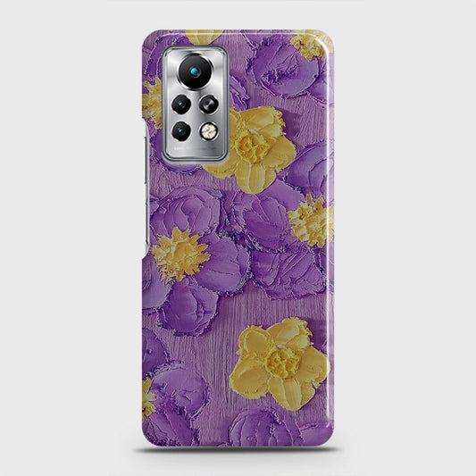 Infinix Note 11 Pro Cover - Floral Series - Design 8 - Purple & Yellow - Matte Finish - Snap On Hard Case with LifeTime Colors Guarantee