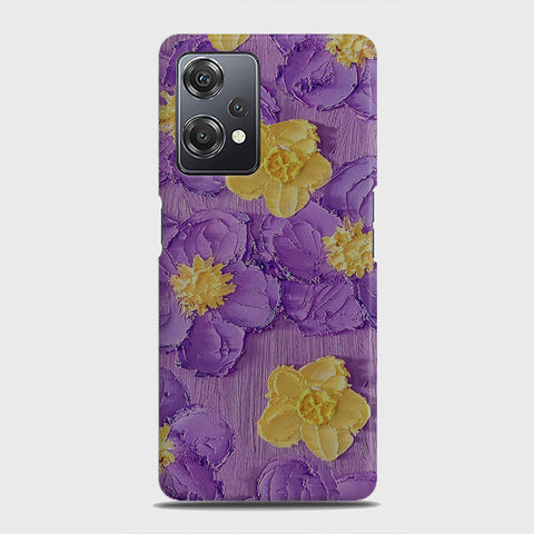 OnePlus Nord CE 2 Lite 5G Cover - Floral Series - Design 8 - Purple & Yellow - Matte Finish - Snap On Hard Case with LifeTime Colors Guarantee