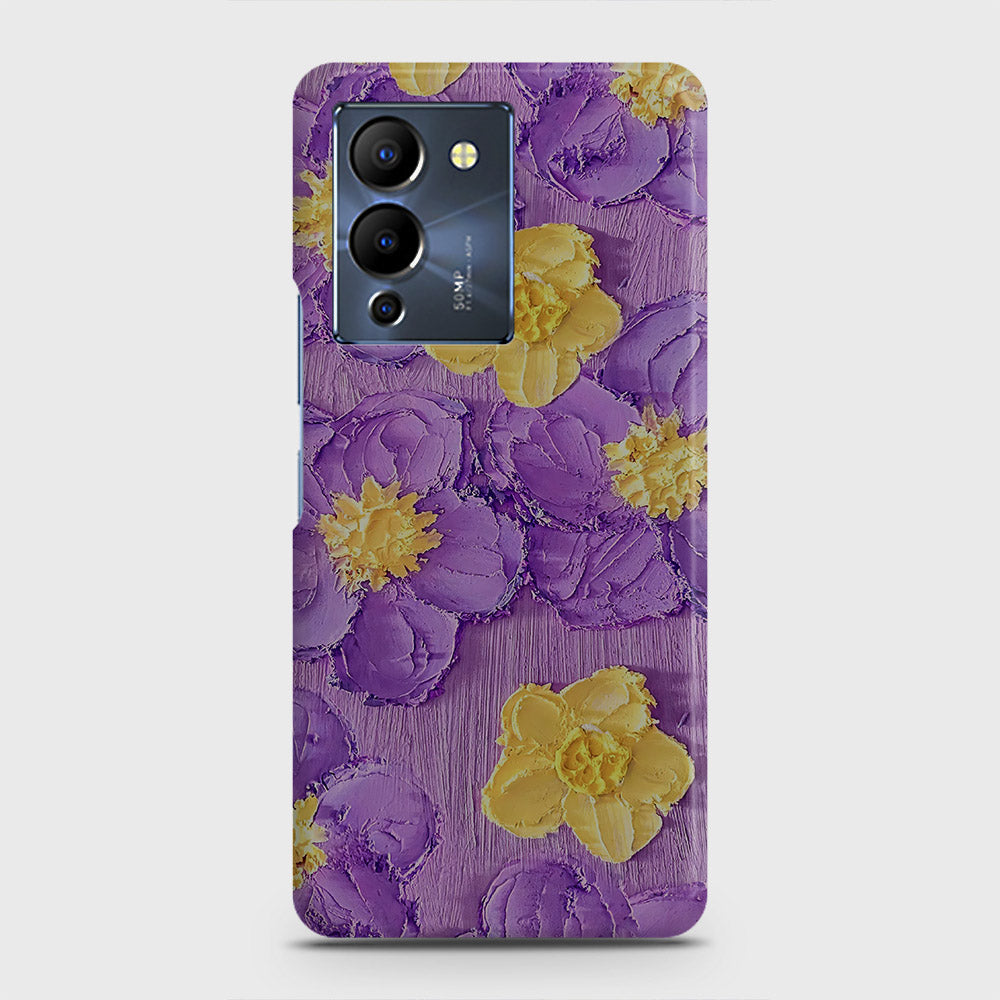 Infinix Note 12 G96 Cover - Floral Series - Design 8 - Purple & Yellow - Matte Finish - Snap On Hard Case with LifeTime Colors Guarantee