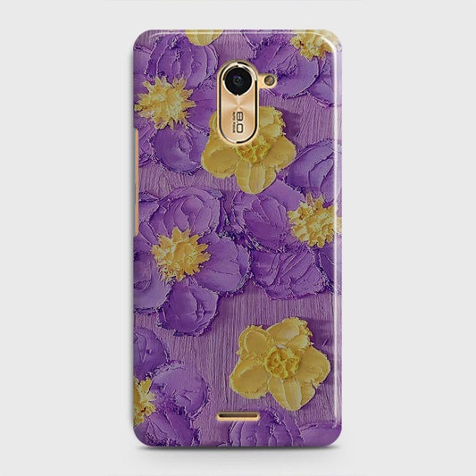 Infinix Hot 4 / Hot 4 Pro  Cover - Floral Series - Design 8 - Purple & Yellow - Matte Finish - Snap On Hard Case with LifeTime Colors Guarantee