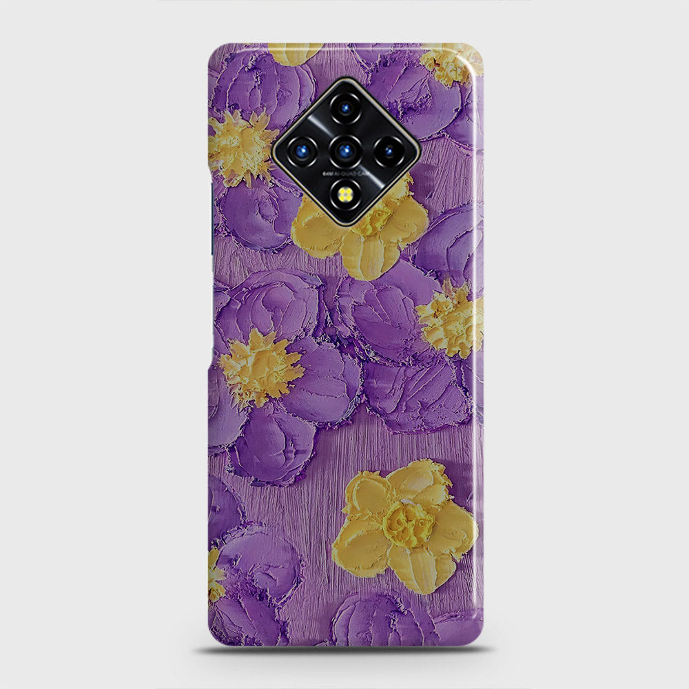 Infinix Zero 8 Cover - Floral Series - Design 8 - Purple & Yellow - Matte Finish - Snap On Hard Case with LifeTime Colors Guarantee