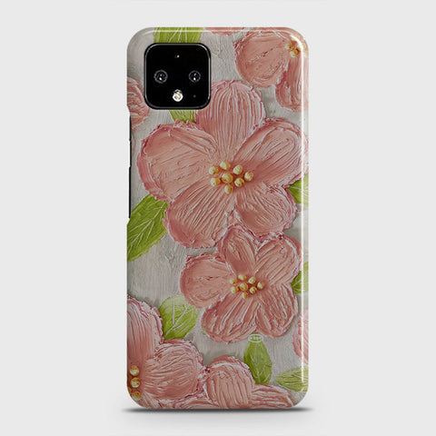 Google Pixel 4 Cover - Floral Series - Design 9 - Pink & Green - Matte Finish - Snap On Hard Case with LifeTime Colors Guarantee