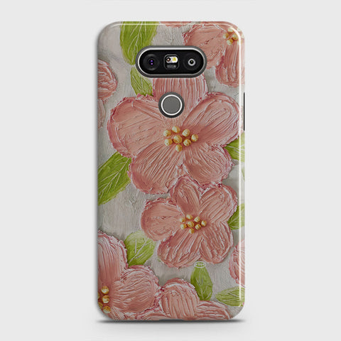 LG G5 Cover - Floral Series  - Design 9 - Pink & Green - Matte Finish - Snap On Hard Case with LifeTime Colors Guarantee