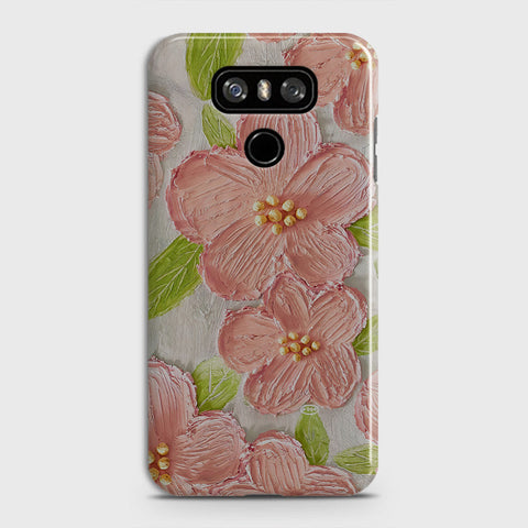 LG G6 Cover - Floral Series  - Design 9 - Pink & Green - Matte Finish - Snap On Hard Case with LifeTime Colors Guarantee