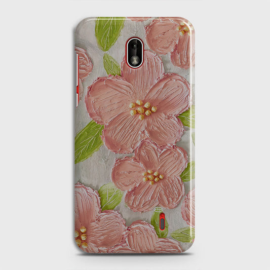 Nokia 1 Plus Cover - Floral Series - Design 9 - Pink & Green - Matte Finish - Snap On Hard Case with LifeTime Colors Guarantee