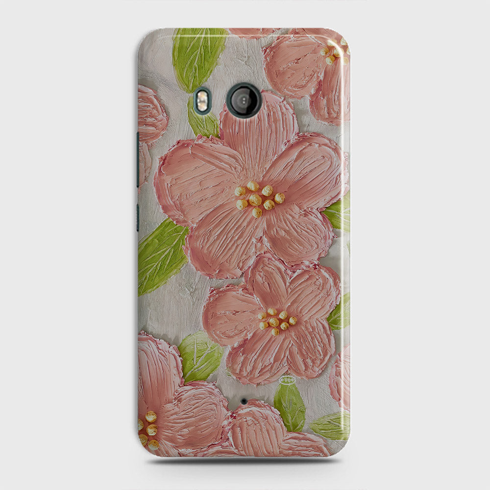 HTC U11  Cover - Floral Series - Design 9 - Pink & Green - Matte Finish - Snap On Hard Case with LifeTime Colors Guarantee