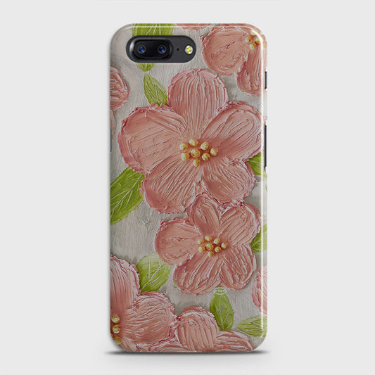 OnePlus 5  Cover - Floral Series - Design 9 - Pink & Green - Matte Finish - Snap On Hard Case with LifeTime Colors Guarantee