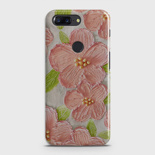 OnePlus 5T  Cover - Floral Series - Design 9 - Pink & Green - Matte Finish - Snap On Hard Case with LifeTime Colors Guarantee