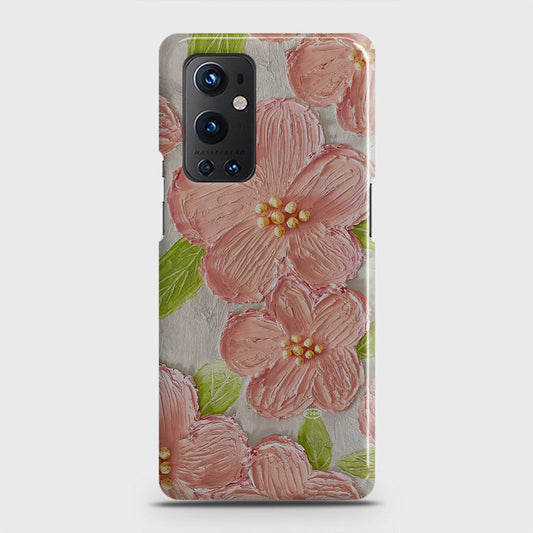 OnePlus 9 Pro  Cover - Floral Series - Design 9 - Pink & Green - Matte Finish - Snap On Hard Case with LifeTime Colors Guarantee