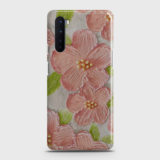 OnePlus Nord  Cover - Floral Series - Design 9 - Pink & Green - Matte Finish - Snap On Hard Case with LifeTime Colors Guarantee