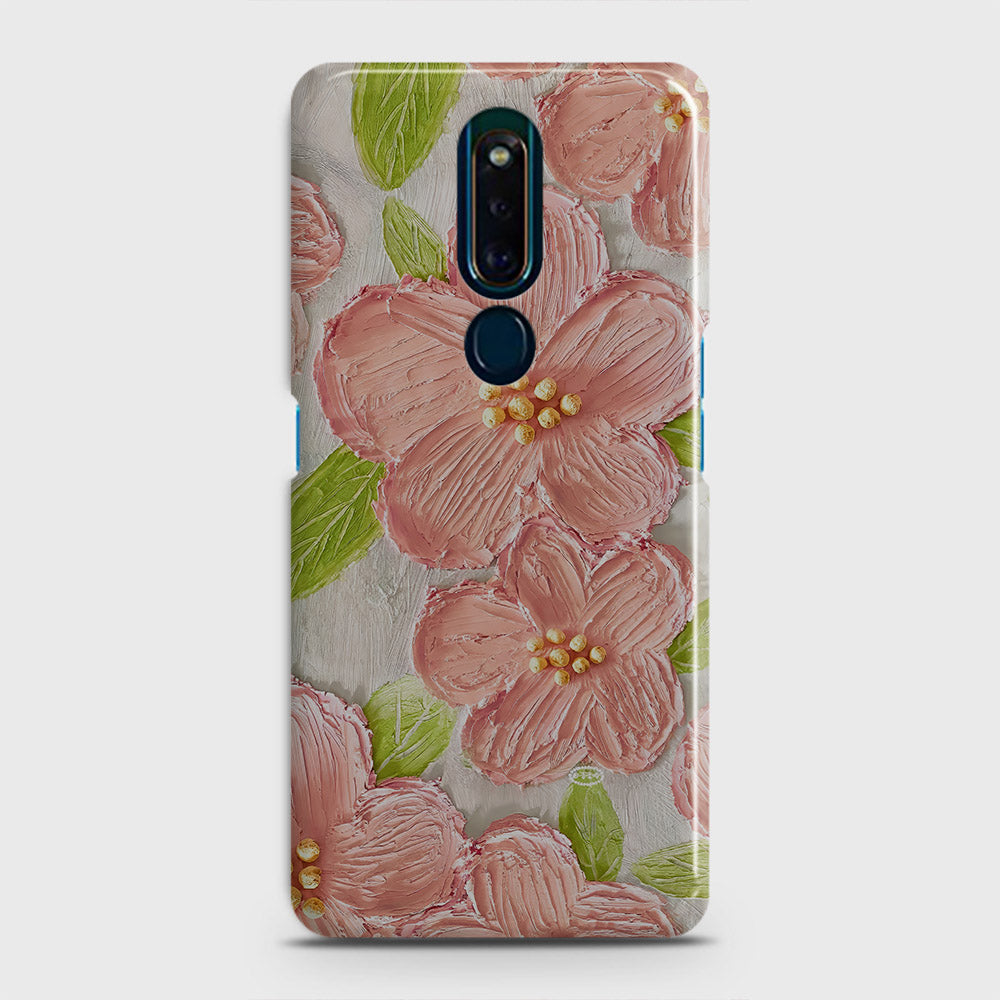 Oppo F11 Pro Cover - Floral Series - Design 9 - Pink & Green - Matte Finish - Snap On Hard Case with LifeTime Colors Guarantee