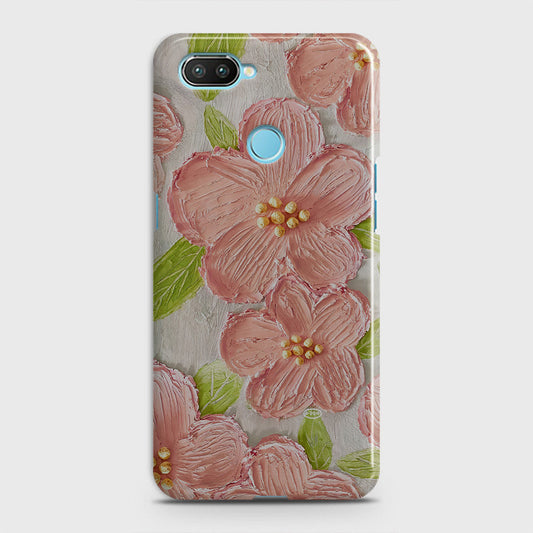 Realme 2 Cover - Floral Series - Design 9 - Pink & Green - Matte Finish - Snap On Hard Case with LifeTime Colors Guarantee