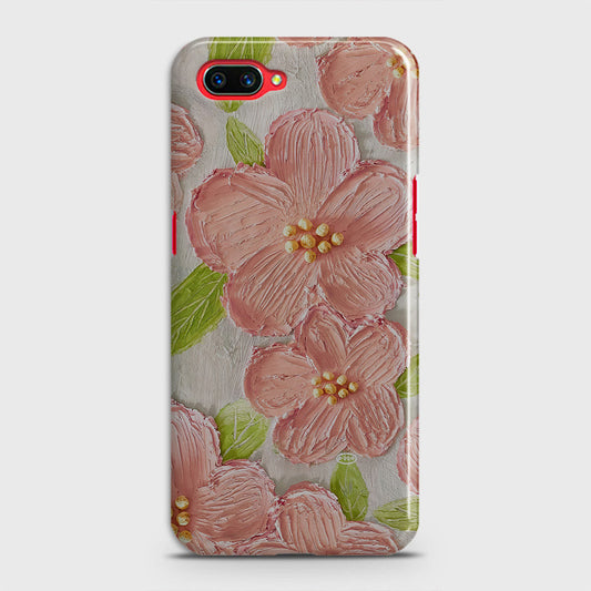 Realme C1 Cover - Floral Series - Design 9 - Pink & Green - Matte Finish - Snap On Hard Case with LifeTime Colors Guarantee