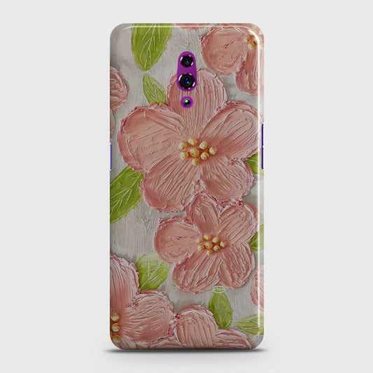 Oppo Reno Cover - Floral Series - Design 9 - Pink & Green - Matte Finish - Snap On Hard Case with LifeTime Colors Guarantee