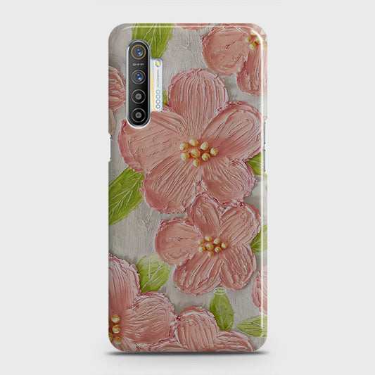 Realme XT Cover - Floral Series - Design 9 - Pink & Green - Matte Finish - Snap On Hard Case with LifeTime Colors Guarantee