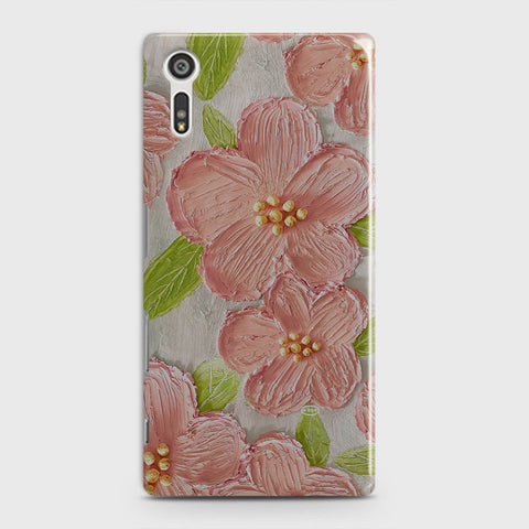 Sony Xperia XZ / XZs Cover - Floral Series - Design 9 - Pink & Green - Matte Finish - Snap On Hard Case with LifeTime Colors Guarantee