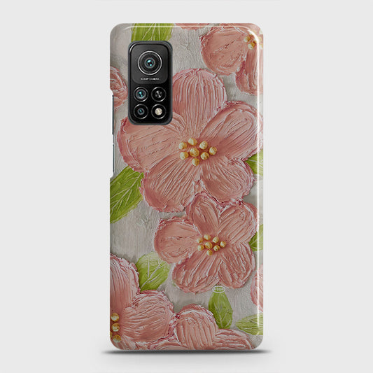 Xiaomi Mi 10T Cover - Floral Series - Design 8 - Purple & Yellow - Matte Finish - Snap On Hard Case with LifeTime Colors Guarantee