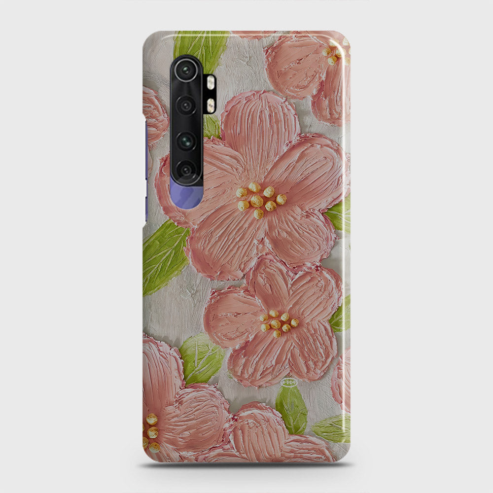 Xiaomi Mi Note 10 Lite Cover - Floral Series - Design 8 - Purple & Yellow - Matte Finish - Snap On Hard Case with LifeTime Colors Guarantee