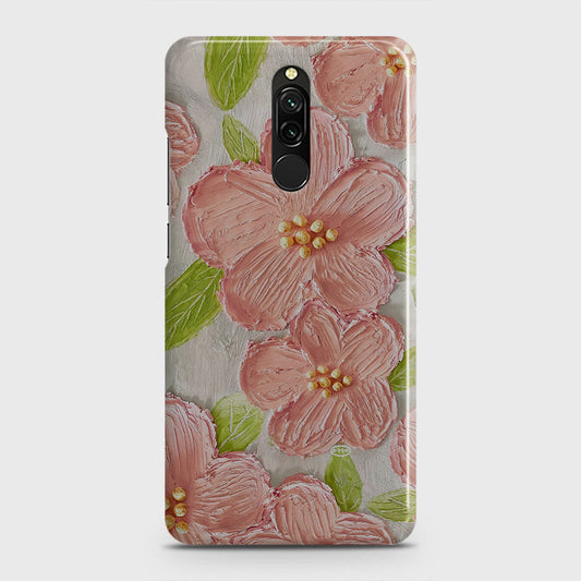 Xiaomi Redmi 8 Cover - Floral Series - Design 8 - Purple & Yellow - Matte Finish - Snap On Hard Case with LifeTime Colors Guarantee