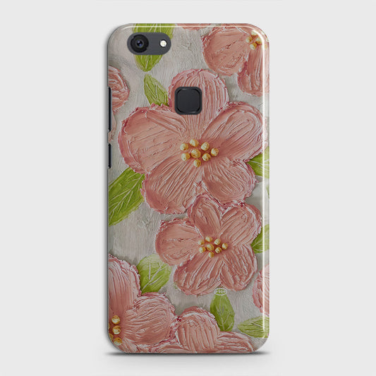 Vivo V7 Plus Cover - Floral Series - Design 9 - Pink & Green - Matte Finish - Snap On Hard Case with LifeTime Colors Guarantee