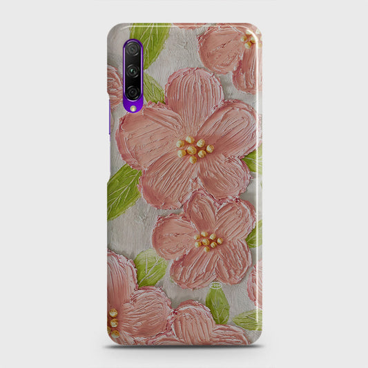 Honor 9X Cover - Floral Series - Design 9 - Pink & Green - Matte Finish - Snap On Hard Case with LifeTime Colors Guarantee