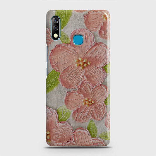 Infinix Hot 8 Lite Cover - Floral Series - Design 9 - Pink & Green - Matte Finish - Snap On Hard Case with LifeTime Colors Guarantee