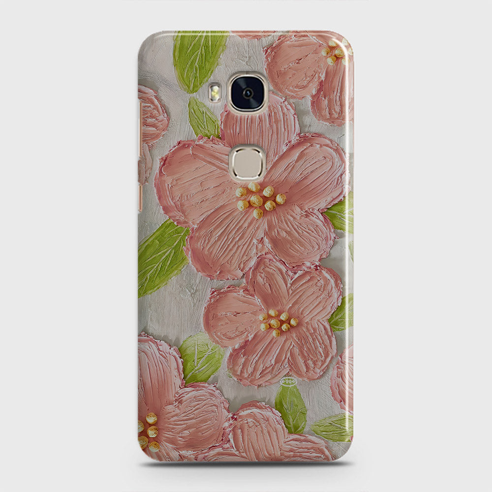 Huawei Honor 5X Cover - Floral Series - Design 9 - Pink & Green - Matte Finish - Snap On Hard Case with LifeTime Colors Guarantee