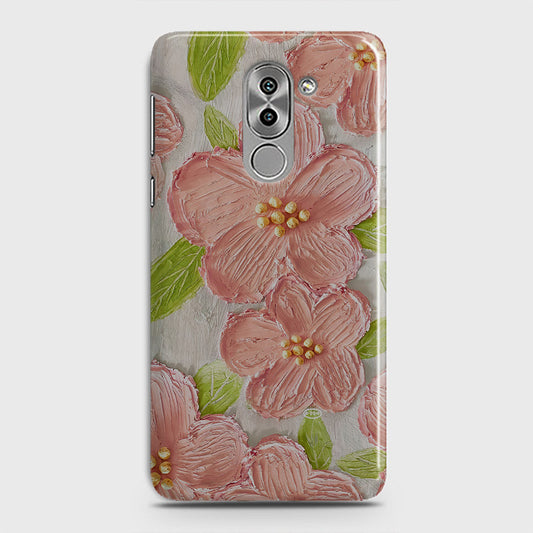 Huawei Honor 6X Cover - Floral Series - Design 9 - Pink & Green - Matte Finish - Snap On Hard Case with LifeTime Colors Guarantee