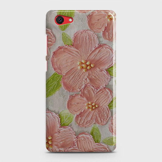 Vivo Y71 Cover - Floral Series - Design 9 - Pink & Green - Matte Finish - Snap On Hard Case with LifeTime Colors Guarantee