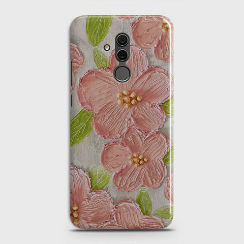 Huawei Mate 20 Lite Cover - Floral Series - Design 9 - Pink & Green - Matte Finish - Snap On Hard Case with LifeTime Colors Guarantee