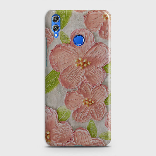 Huawei P smart 2019 Cover - Floral Series - Design 9 - Pink & Green - Matte Finish - Snap On Hard Case with LifeTime Colors Guarantee