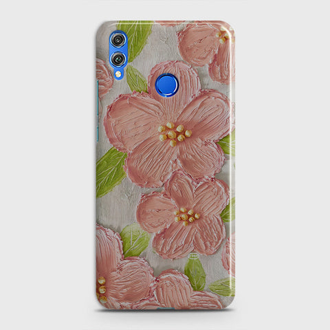 Huawei P smart 2019 Cover - Floral Series - Design 9 - Pink & Green - Matte Finish - Snap On Hard Case with LifeTime Colors Guarantee