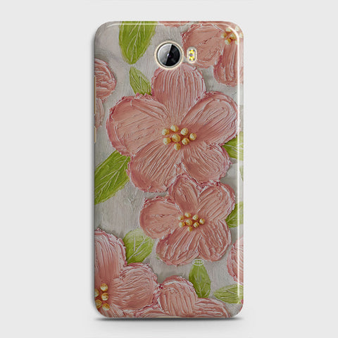 Huawei Y5 II Cover - Floral Series - Design 9 - Pink & Green - Matte Finish - Snap On Hard Case with LifeTime Colors Guarantee