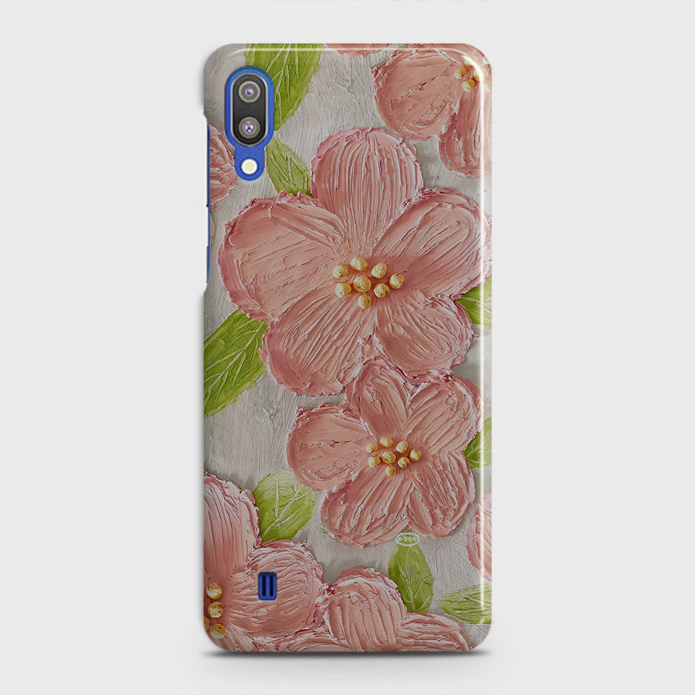 Samsung Galaxy M10 Cover - Floral Series - Design 9 - Pink & Green - Matte Finish - Snap On Hard Case with LifeTime Colors Guarantee