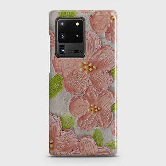 Samsung Galaxy S20 Ultra Cover - Floral Series - Design 9 - Pink & Green - Matte Finish - Snap On Hard Case with LifeTime Colors Guarantee