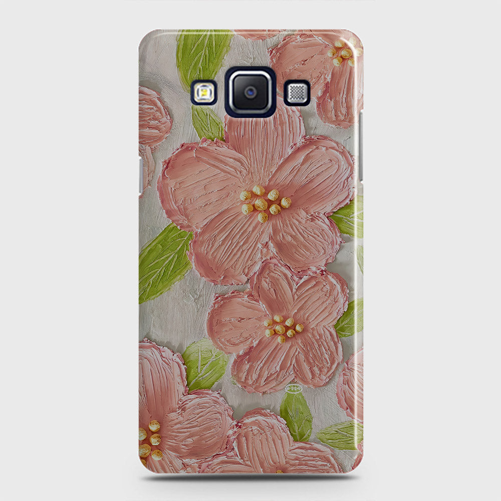 Samsung Galaxy A5 2015 Cover - Floral Series - Design 9 - Pink & Green - Matte Finish - Snap On Hard Case with LifeTime Colors Guarantee