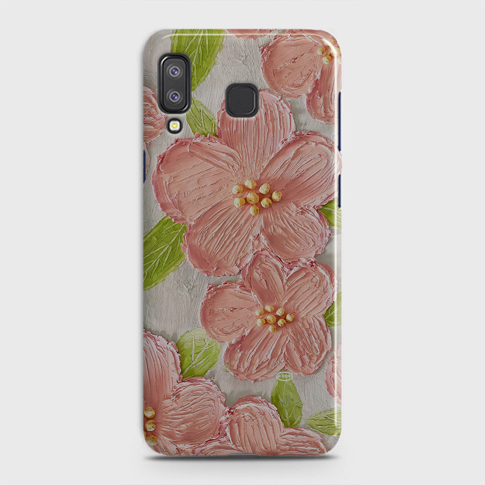 Samsung Galaxy A9 Star Cover - Floral Series - Design 9 - Pink & Green - Matte Finish - Snap On Hard Case with LifeTime Colors Guarantee