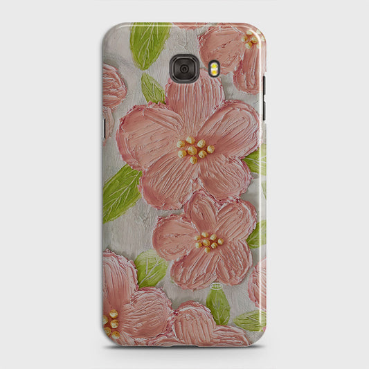 Samsung Galaxy C5 Cover - Floral Series - Design 9 - Pink & Green - Matte Finish - Snap On Hard Case with LifeTime Colors Guarantee