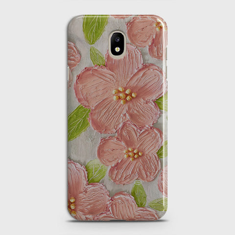 Samsung Galaxy J3 2018 Cover - Floral Series - Design 9 - Pink & Green - Matte Finish - Snap On Hard Case with LifeTime Colors Guarantee