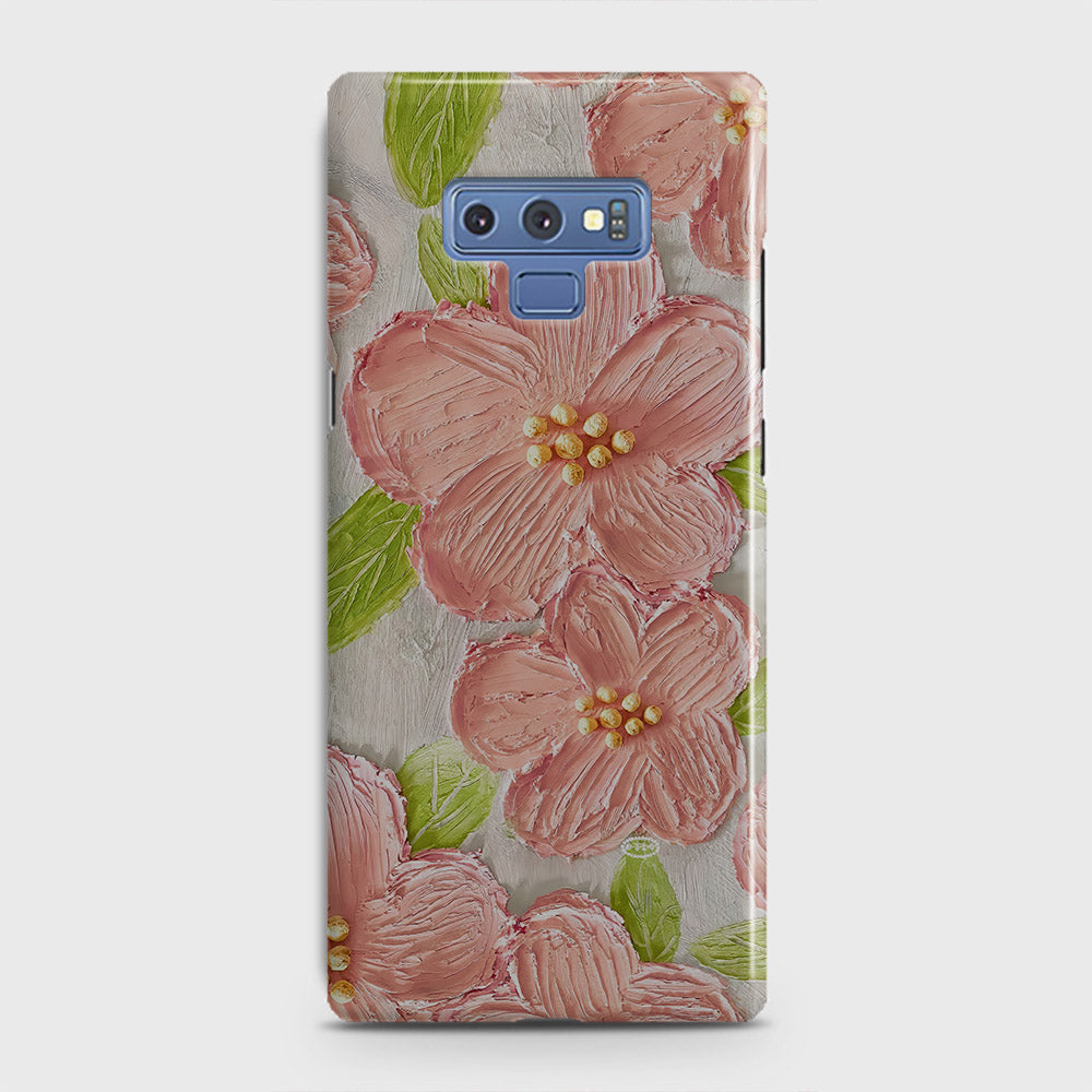 Samsung Galaxy Note 9 Cover - Floral Series - Design 9 - Pink & Green - Matte Finish - Snap On Hard Case with LifeTime Colors Guarantee