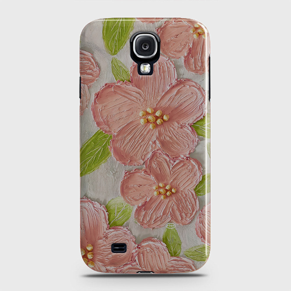 Samsung Galaxy S4 Cover - Floral Series - Design 9 - Pink & Green - Matte Finish - Snap On Hard Case with LifeTime Colors Guarantee