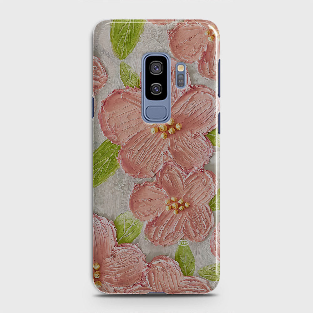 Samsung Galaxy S9 Plus Cover - Floral Series - Design 9 - Pink & Green - Matte Finish - Snap On Hard Case with LifeTime Colors Guarantee