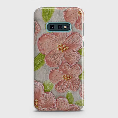 Samsung Galaxy S10e Cover - Floral Series - Design 9 - Pink & Green - Matte Finish - Snap On Hard Case with LifeTime Colors Guarantee