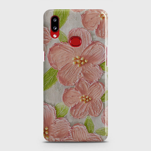 Samsung Galaxy A10s Cover - Floral Series - Design 9 - Pink & Green - Matte Finish - Snap On Hard Case with LifeTime Colors Guarantee