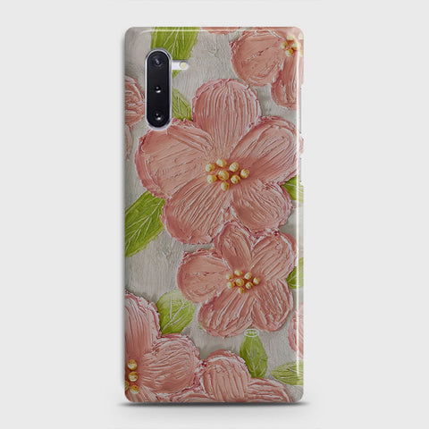 Samsung Galaxy Note 10 Cover - Floral Series - Design 9 - Pink & Green - Matte Finish - Snap On Hard Case with LifeTime Colors Guarantee