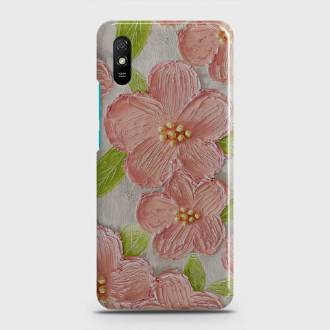 Xiaomi Redmi 9A Cover - Floral Series - Design 8 - Purple & Yellow - Matte Finish - Snap On Hard Case with LifeTime Colors Guarantee